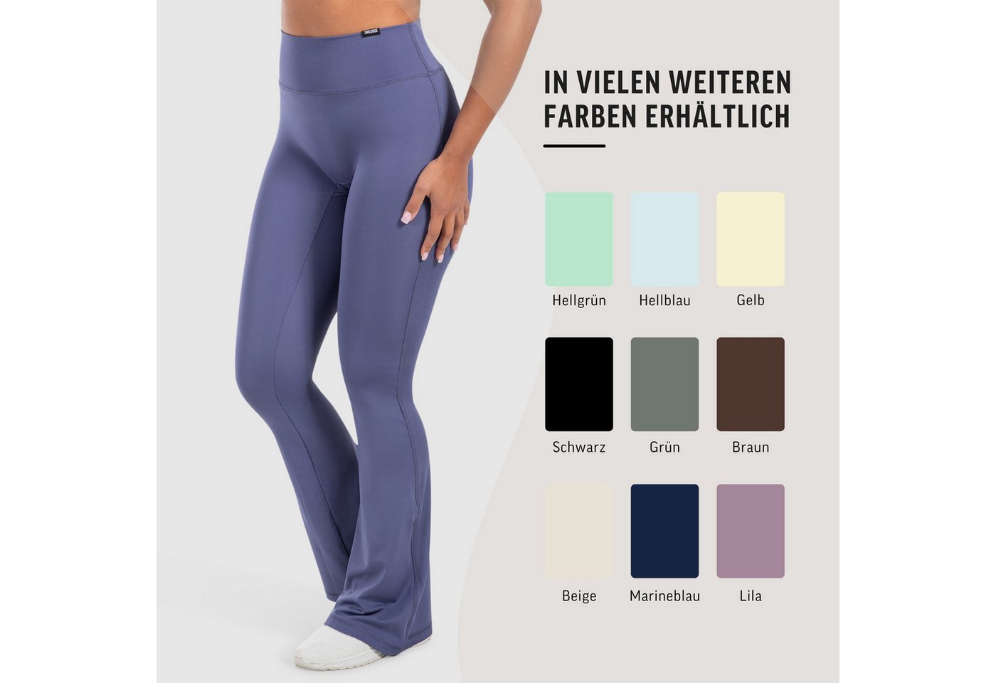 Smilodox Schlaghose Loreen, Flared Seamless Sportleggings, Schlaghose, Blickdicht Slim Fit Booty Yogahose, Elastisch Fitnessleggings, Gym, Freizeit – Bild 4 von 5