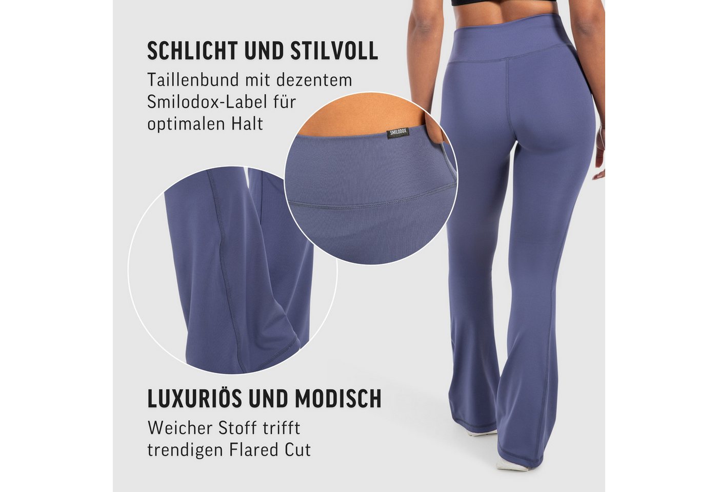 Smilodox Schlaghose Loreen, Flared Seamless Sportleggings, Schlaghose, Blickdicht Slim Fit Booty Yogahose, Elastisch Fitnessleggings, Gym, Freizeit – Bild 5 von 5