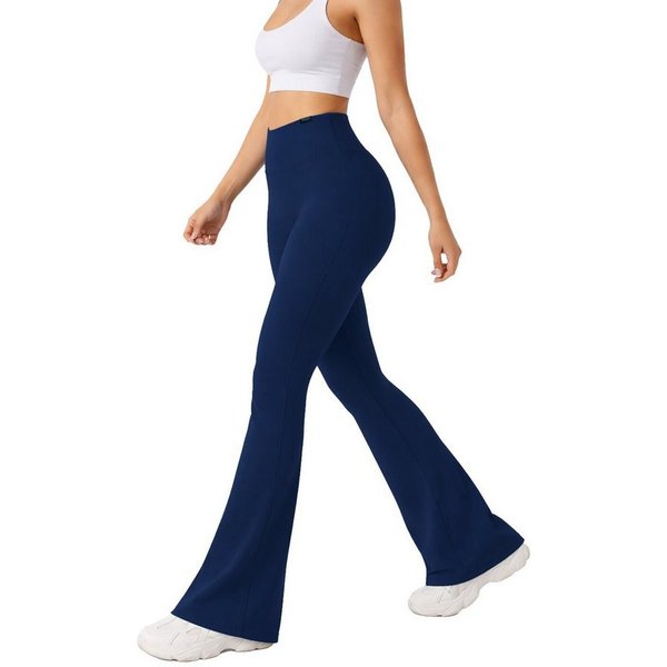 Smilodox Schlaghose Loreen, Flared Seamless Sportleggings, Schlaghose, Blickdicht Slim Fit Booty Yogahose, Elastisch Fitnessleggings, Gym, Freizeit