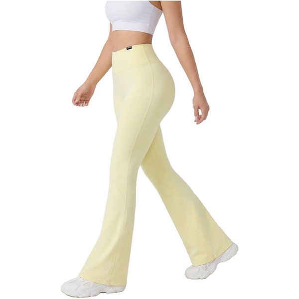 Smilodox Schlaghose Loreen, Flared Seamless Sportleggings, Schlaghose, Blickdicht Slim Fit Booty Yogahose, Elastisch Fitnessleggings, Gym, Freizeit