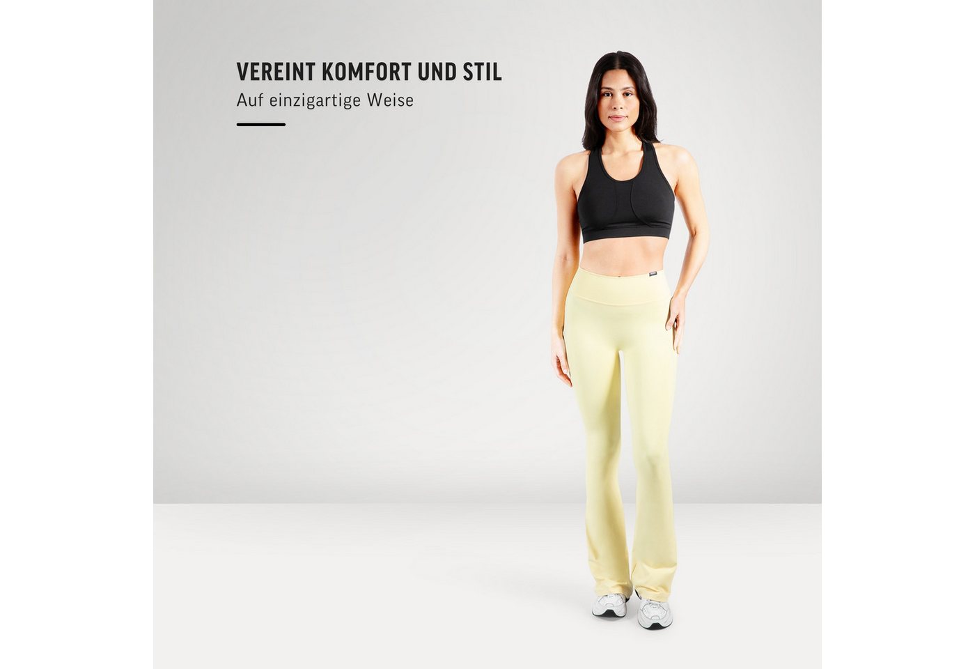 Smilodox Schlaghose Loreen, Flared Seamless Sportleggings, Schlaghose, Blickdicht Slim Fit Booty Yogahose, Elastisch Fitnessleggings, Gym, Freizeit – Bild 3 von 5