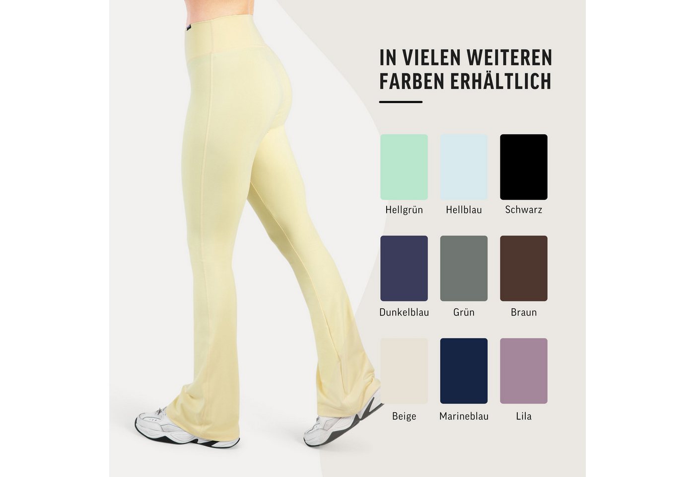 Smilodox Schlaghose Loreen, Flared Seamless Sportleggings, Schlaghose, Blickdicht Slim Fit Booty Yogahose, Elastisch Fitnessleggings, Gym, Freizeit – Bild 4 von 5