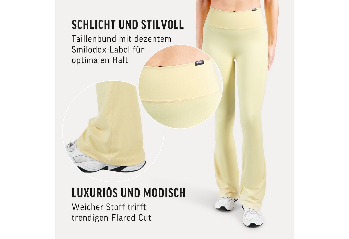 Smilodox Schlaghose Loreen, Flared Seamless Sportleggings, Schlaghose, Blickdicht Slim Fit Booty Yogahose, Elastisch Fitnessleggings, Gym, Freizeit – Bild 5 von 5
