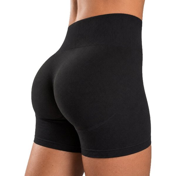 Smilodox Shorts Amaze Pro, Shaped Fit Push Up Booty Radlerhose V-Shape Seamless High Waist Hotpants Scrunch-Effekt Squatproof Gym Yoga Alltag