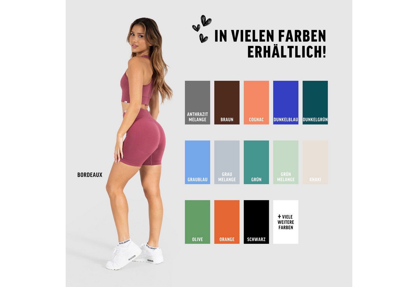 Smilodox Shorts Amaze Pro, Shaped Fit Push Up Booty Radlerhose V-Shape Seamless High Waist Hotpants Scrunch-Effekt Squatproof Gym Yoga Alltag – Bild 4 von 5