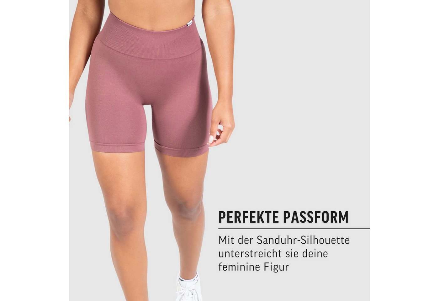 Smilodox Shorts Amaze Scrunch, Blickdichte Radlerhose mit Unsichtbarer Scrunch-Effekt High Waist Squatproof Scrunch Shorts-Leggings Seamless Sport Fitness – Bild 3 von 5