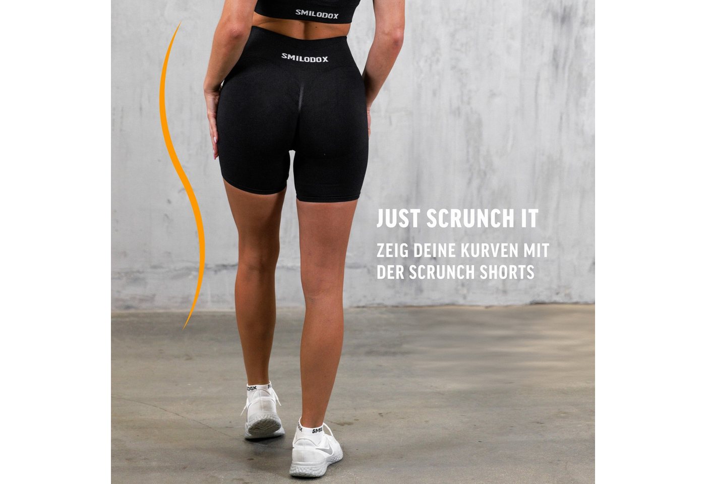 Smilodox Shorts Cetrina, High Waist Push Up Scrunch Hotpants mit hohem Bund Kurze Radlerhose Booty Scrunch Sporthose Fitness Laufen Yoga – Bild 3 von 5