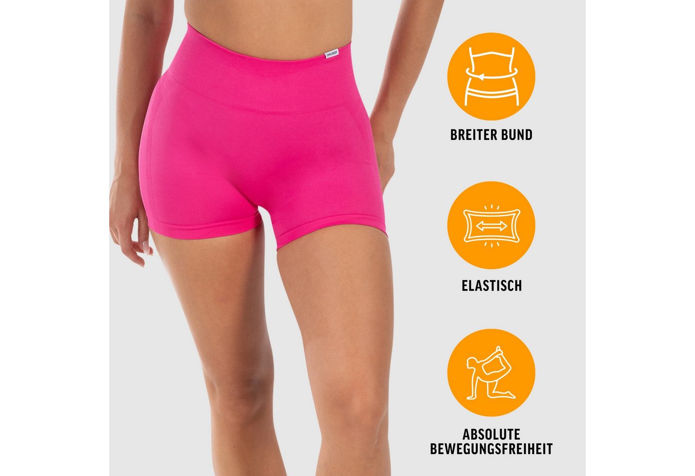 Smilodox Shorts Cetrina Pro, Seamless High Waist Hotpants, figurbetont & elastisch Kurze Radlerhose, Nahtlos, Komfort Booty Konturen, Gym Training Alltag – Bild 2 von 5