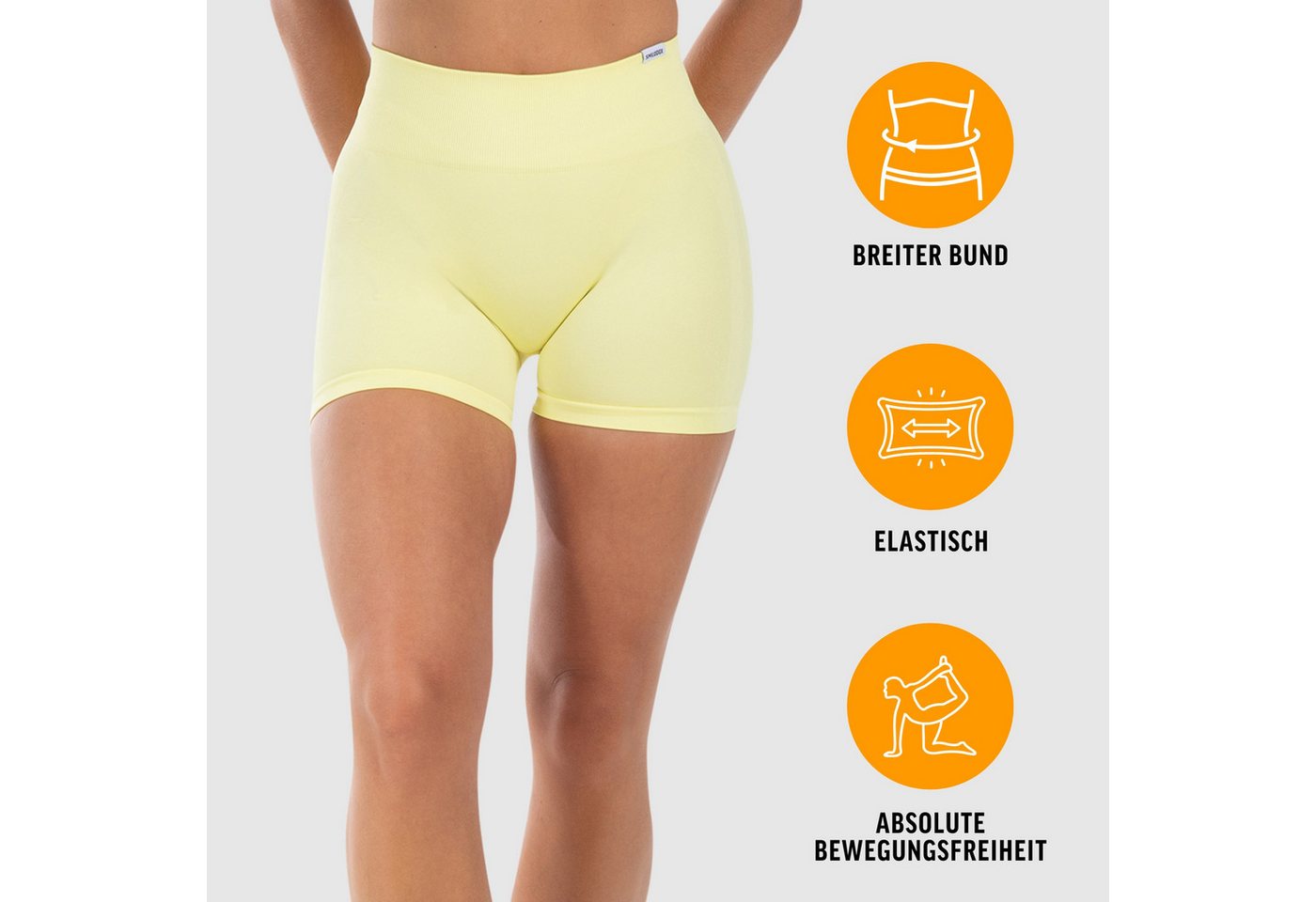 Smilodox Shorts Cetrina Pro, Seamless High Waist Hotpants, figurbetont & elastisch Kurze Radlerhose, Nahtlos, Komfort Booty Konturen, Gym Training Alltag – Bild 2 von 5