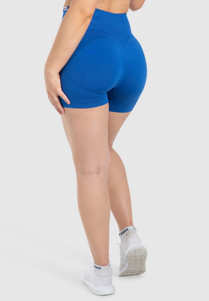 Smilodox Shorts Elvia, Short Leggings mit Figurformender V-Kontur, Fitness Gym Hochtaillierte Sportshorts, elastisches Funktionsmaterial, Nahtlos – Bild 2 von 5