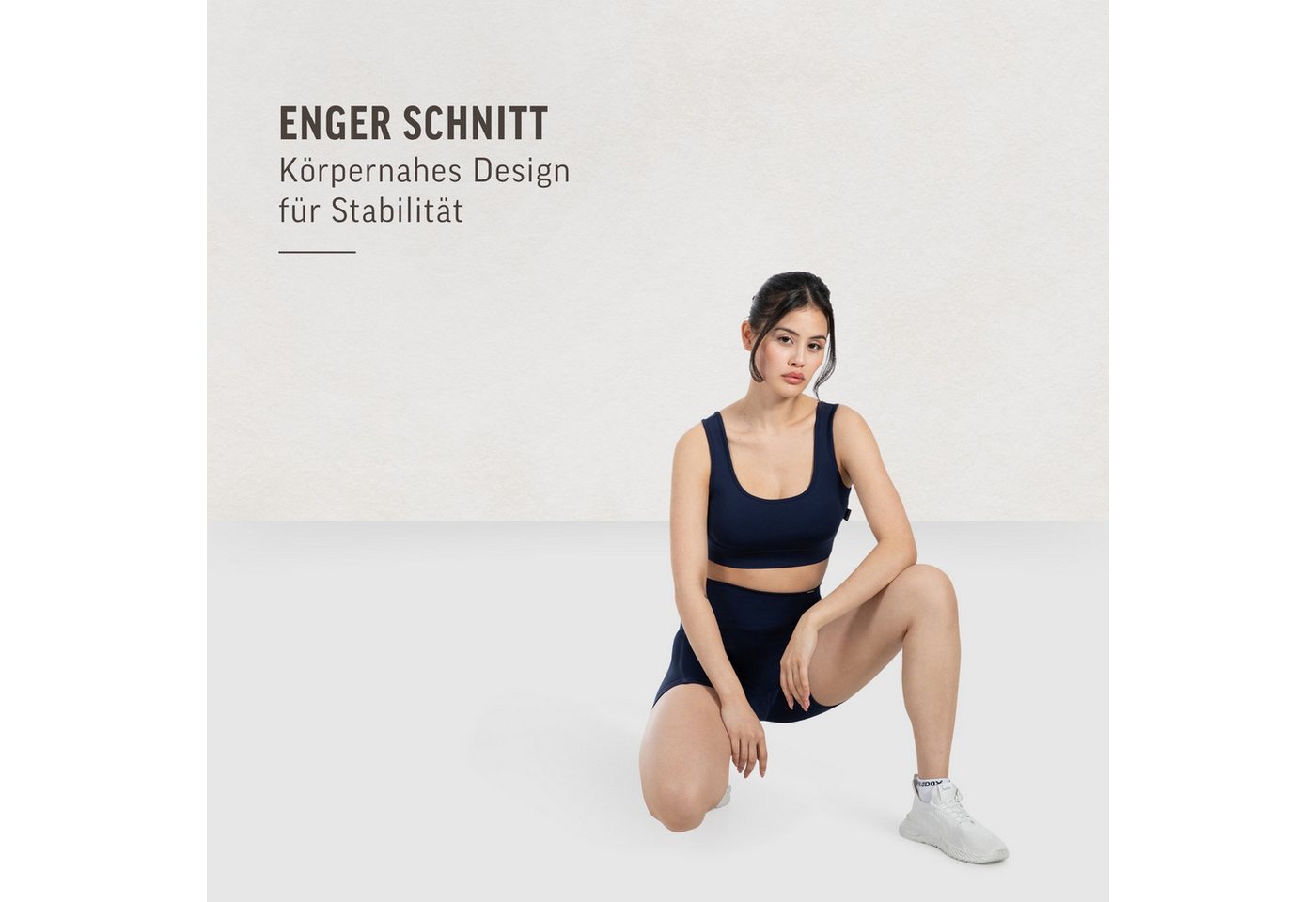 Smilodox Shorts Lissa, High Waist Radlerhose mit seitlichen Eingrifftaschen, elastisch Figurformender Bund, enganliegend, Training Alltag Fitness Yoga – Bild 3 von 5