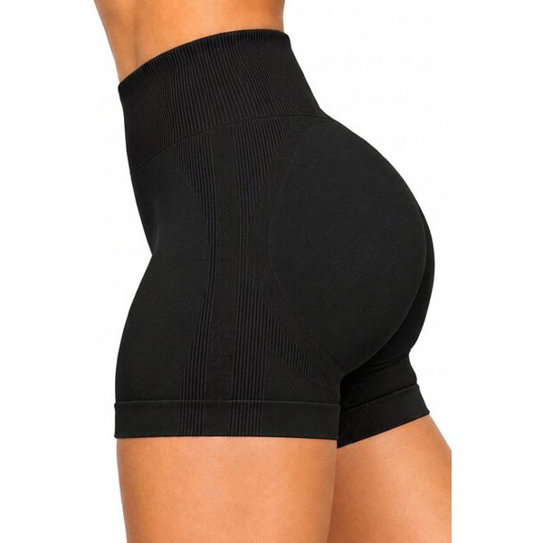 Smilodox Shorts Priska Pro, Seamless Radlerhose, High Waist Kurze Hose für Fitness nicht sichtbare Naht, V-Bund, Stretch, Gym & Yoga