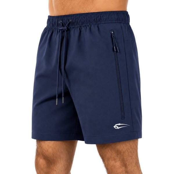 Smilodox Shorts Riven Herren, Sommershorts schnelltrocknend für Fitness & Training Zip Taschen, Gesäßtasche, Stretch, Kordelzug