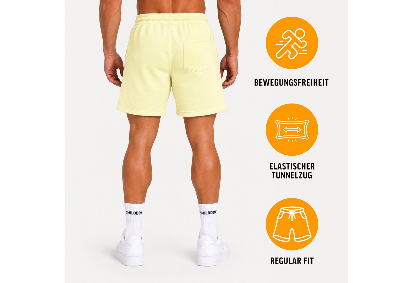 Smilodox Shorts Varendo, kurze Hose, Regular Fit, Streetwear, für Gym & Freizeit Kordelzug, Seitentaschen, lässig, für Sommer & Training – Bild 2 von 5