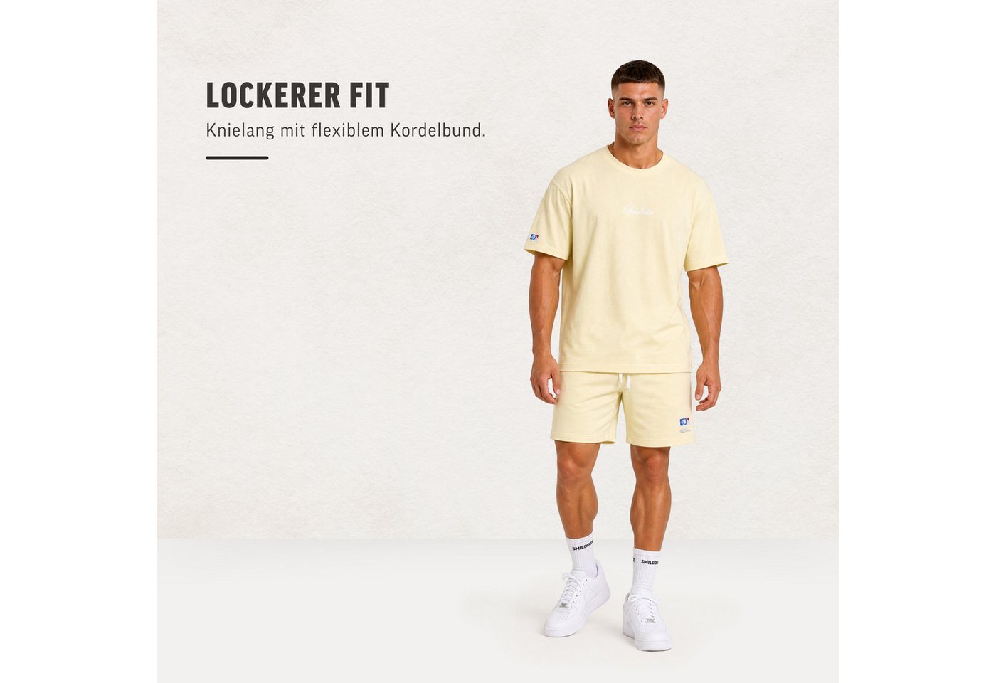Smilodox Shorts Varendo, kurze Hose, Regular Fit, Streetwear, für Gym & Freizeit Kordelzug, Seitentaschen, lässig, für Sommer & Training – Bild 3 von 5