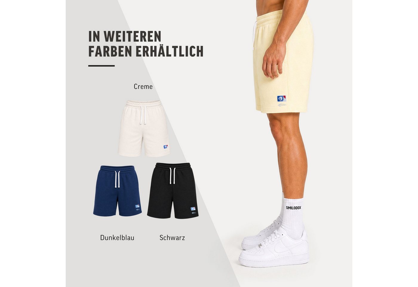 Smilodox Shorts Varendo, kurze Hose, Regular Fit, Streetwear, für Gym & Freizeit Kordelzug, Seitentaschen, lässig, für Sommer & Training – Bild 4 von 5