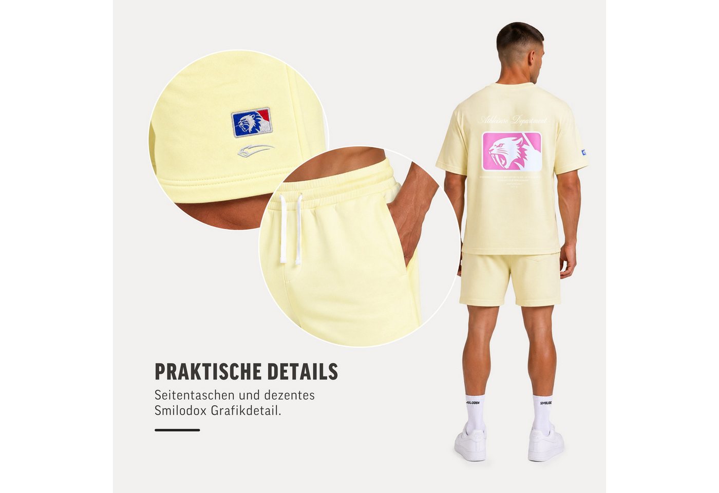 Smilodox Shorts Varendo, kurze Hose, Regular Fit, Streetwear, für Gym & Freizeit Kordelzug, Seitentaschen, lässig, für Sommer & Training – Bild 5 von 5
