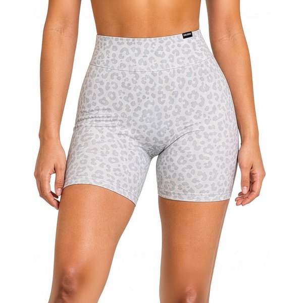 Smilodox Shorts Velvara, Leo-Muster Radlerhose, High Waist, für Gym & Yoga Yogashorts, blickdicht, 4-Wege-Stretch, schnelltrocknend