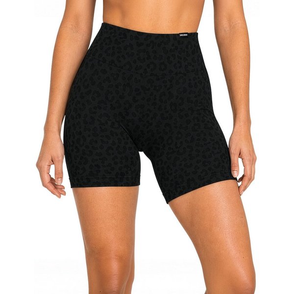 Smilodox Shorts Velvara, Leo-Muster Radlerhose, High Waist, für Gym & Yoga Yogashorts, blickdicht, 4-Wege-Stretch, schnelltrocknend