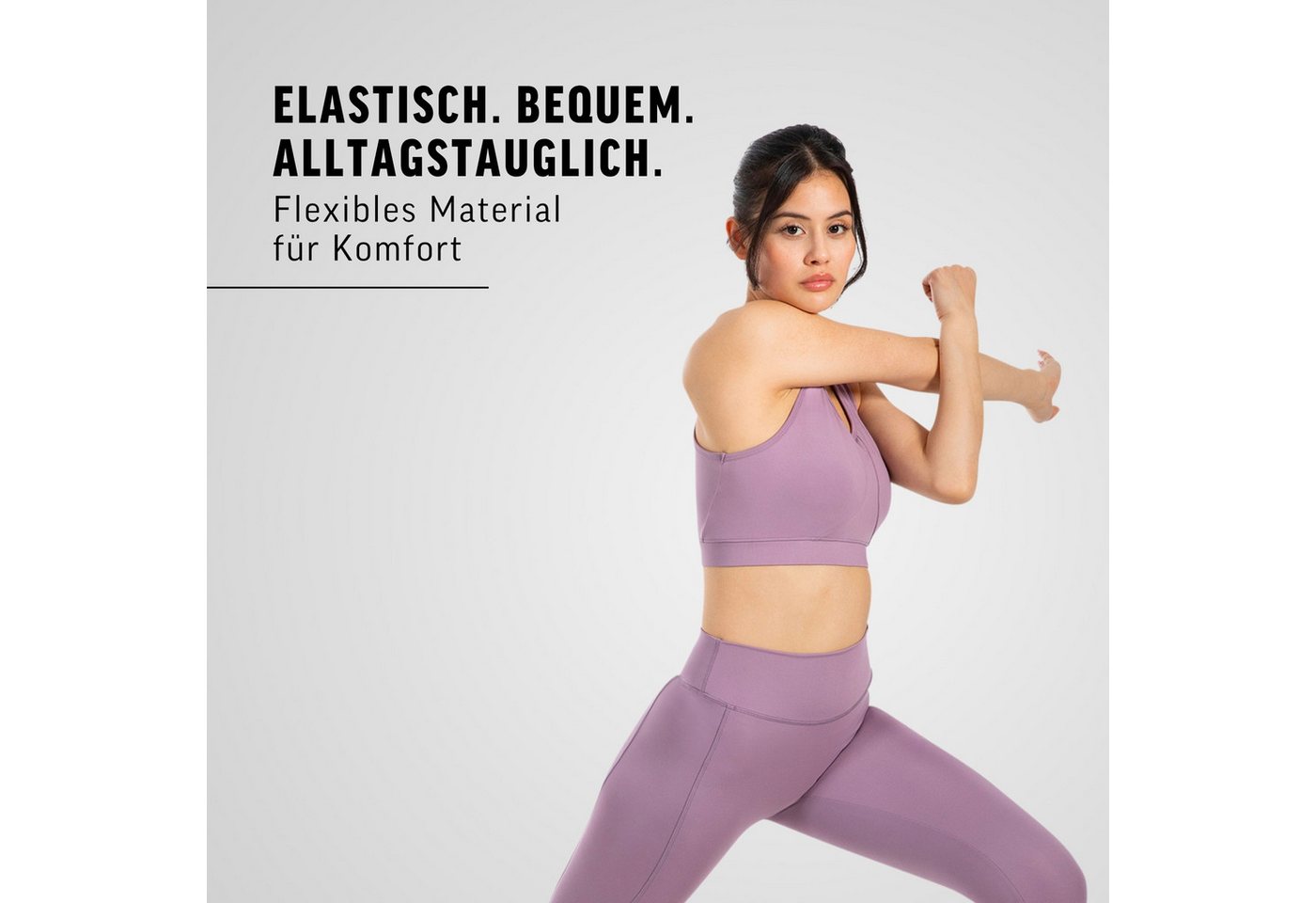 Smilodox Sport-BH Candace, Shaped Fit Bra Racerback, breites Unterbrustband leicher Halt elastisch & bequem, Yoga Alltag Training aktive Bewegungsfreiheit – Bild 3 von 5