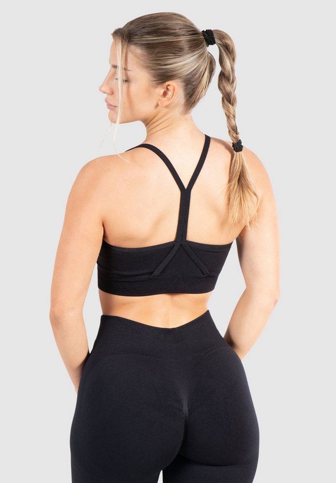Smilodox Sport-BH Hailey Scrunch, Push Up BH Shaped Fit, Blickdicht, herausnehmbare Cups BH ohne Bügel, verstellbare Träger Bustier, Yoga, Fitness & Training – Bild 2 von 5