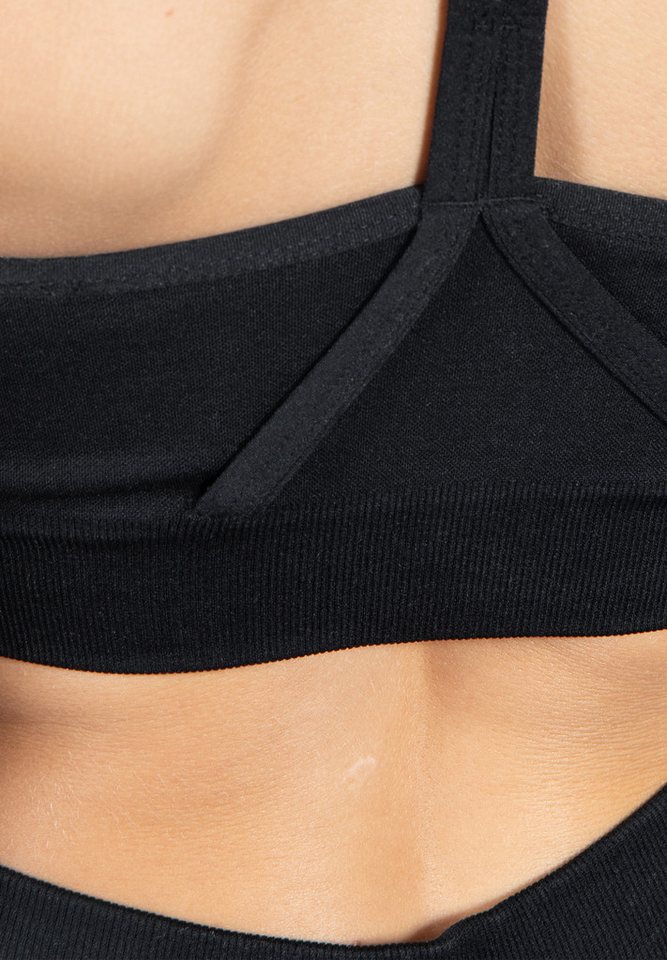 Smilodox Sport-BH Hailey Scrunch, Push Up BH Shaped Fit, Blickdicht, herausnehmbare Cups BH ohne Bügel, verstellbare Träger Bustier, Yoga, Fitness & Training – Bild 4 von 5
