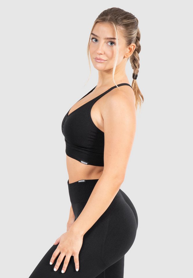Smilodox Sport-BH Hailey Scrunch, Push Up BH Shaped Fit, Blickdicht, herausnehmbare Cups BH ohne Bügel, verstellbare Träger Bustier, Yoga, Fitness & Training – Bild 5 von 5