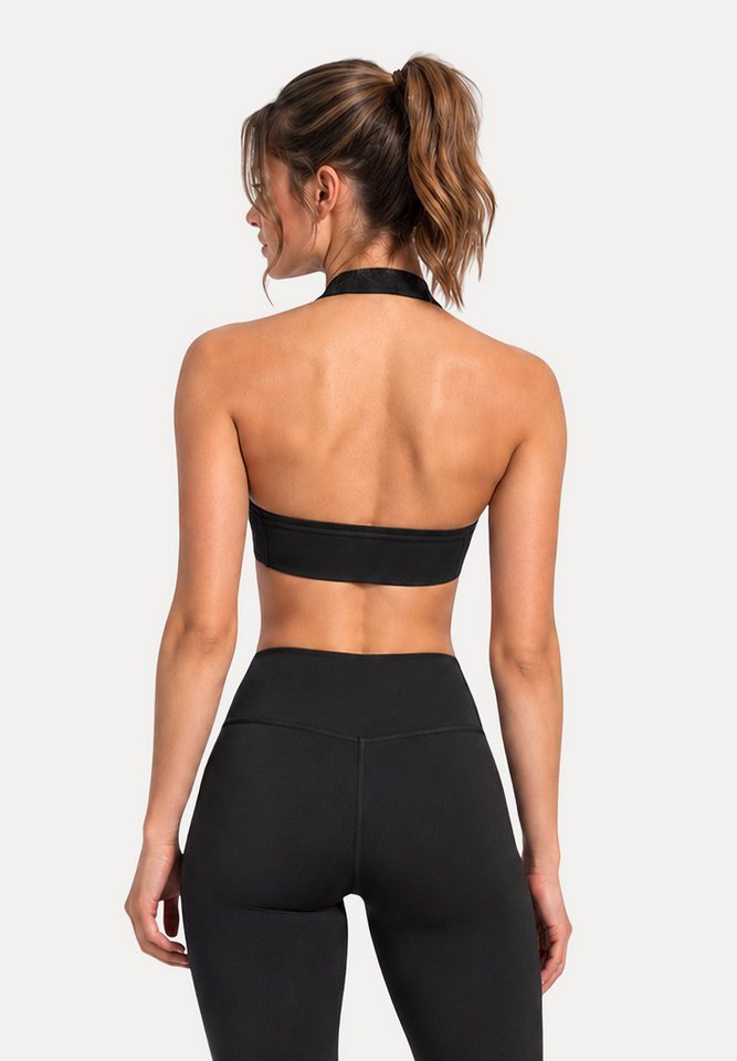 Smilodox Sport-BH Myrah Twisted, Shaped Fit Wickel-V-Ausschnitt & offener Rücken Yoga Bra, elastisches Funktionsmaterial, Ohne Bügel, Alltag & Gym – Bild 2 von 5