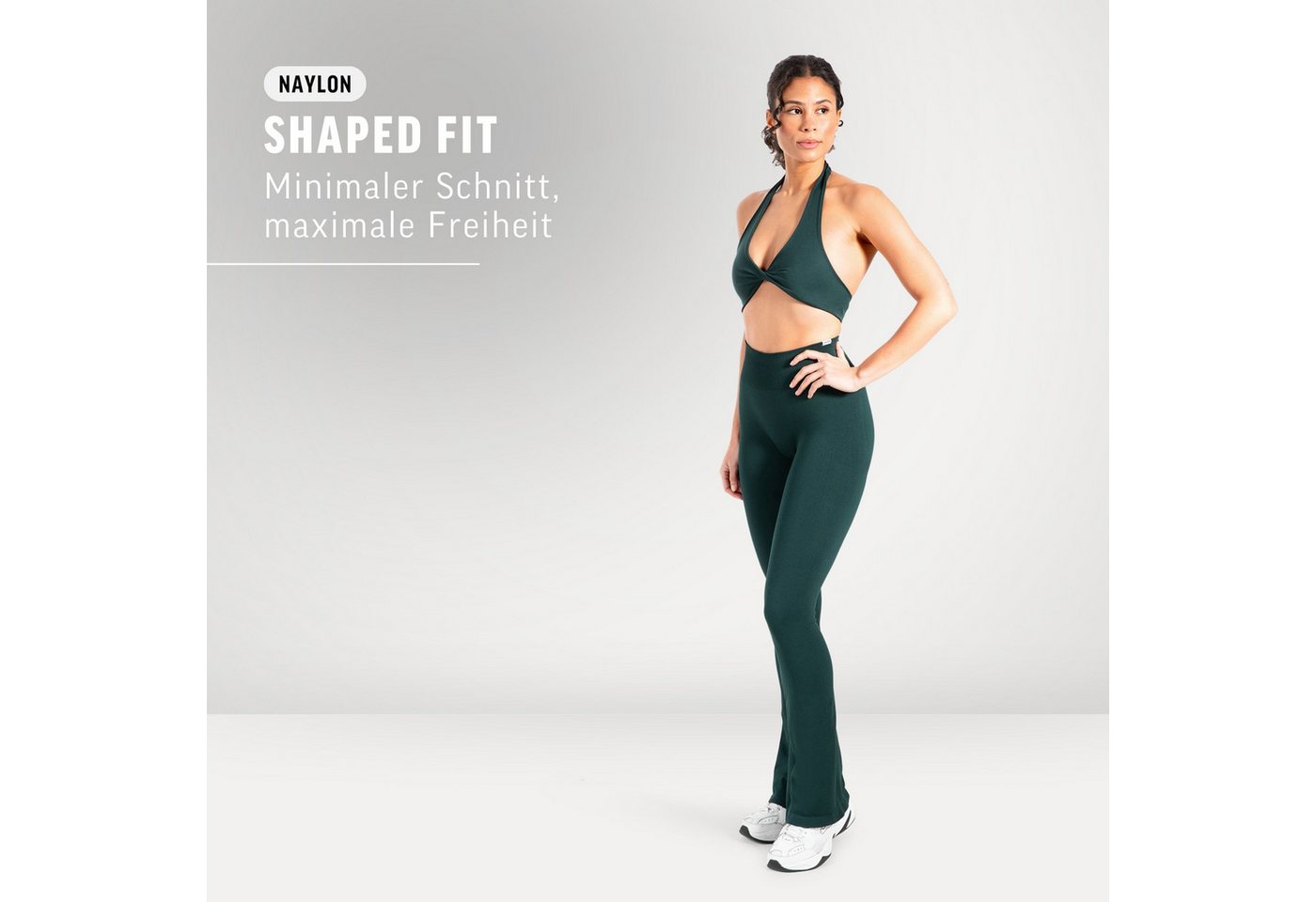 Smilodox Sport-BH Myrah Twisted, Shaped Fit Wickel-V-Ausschnitt & offener Rücken Yoga Bra, elastisches Funktionsmaterial, Ohne Bügel, Alltag & Gym – Bild 3 von 5