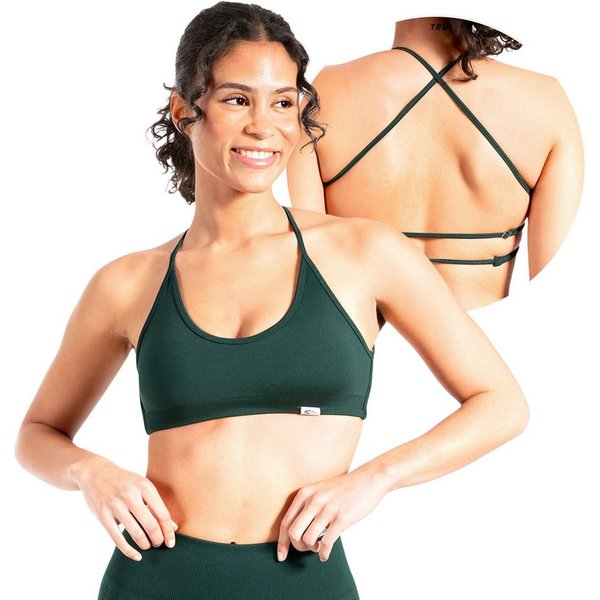 Smilodox Sport-BH Sena, Shaped Fit Top, offener Rücken, überkreuzte Träger Push Up BH, atmungsaktives Material, leichtes Training Freizeit