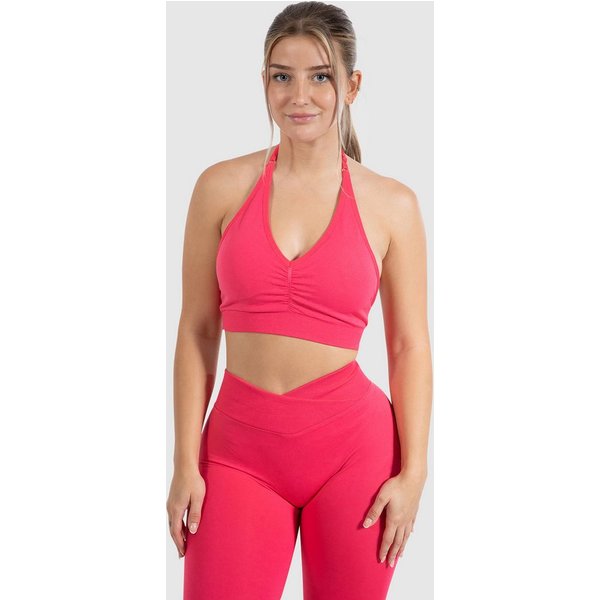 Smilodox Sport-BH Silvia, Sport Bra Shaped Fit Neckholder Design Yoga Alltag Seamless BH Herausnehmbare Cups Verstellbare Träger Top Fitness