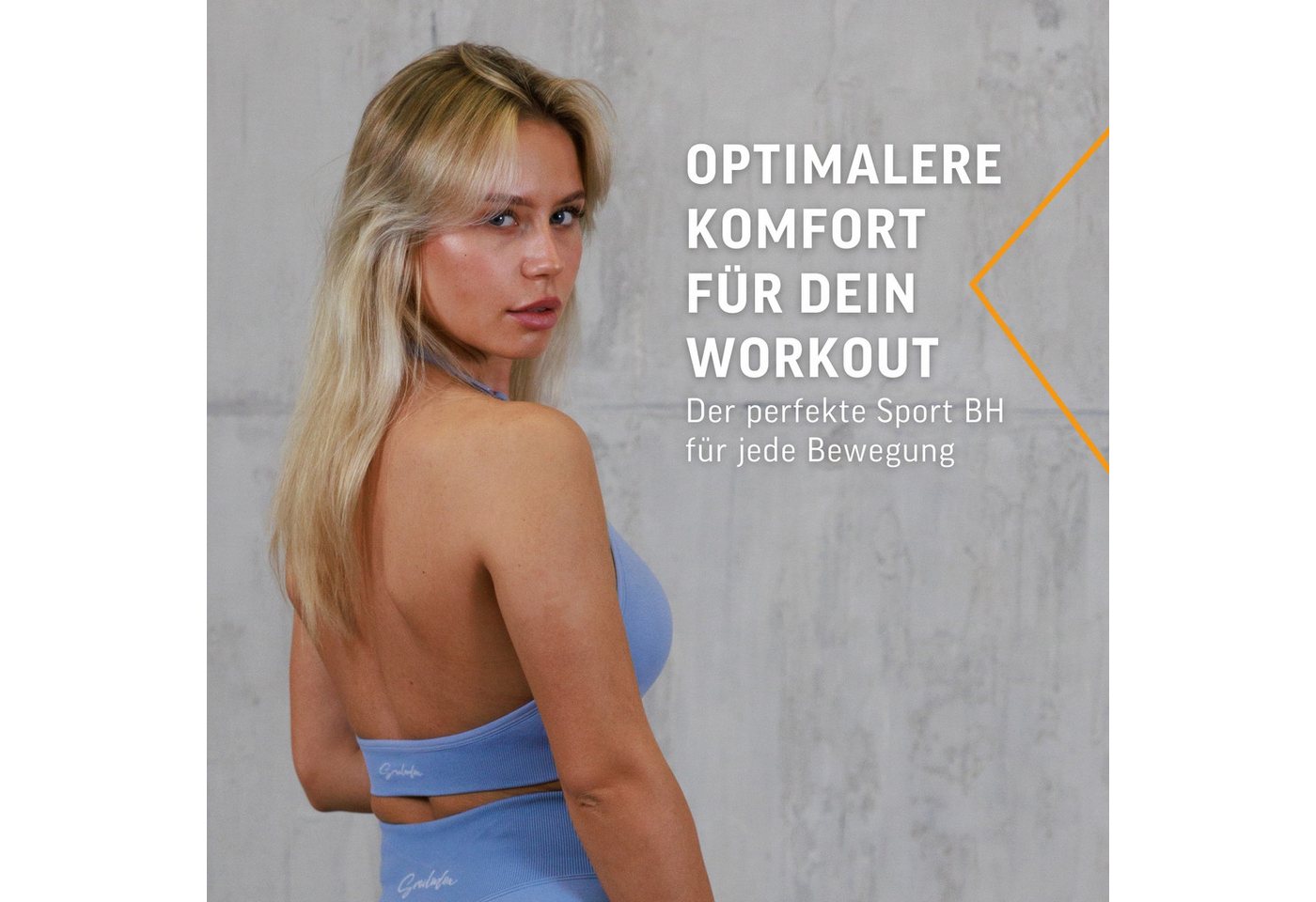 Smilodox Sport-BH Silvia, Sport Bra Shaped Fit Neckholder Design Yoga Alltag Seamless BH Herausnehmbare Cups Verstellbare Träger Top Fitness – Bild 3 von 5