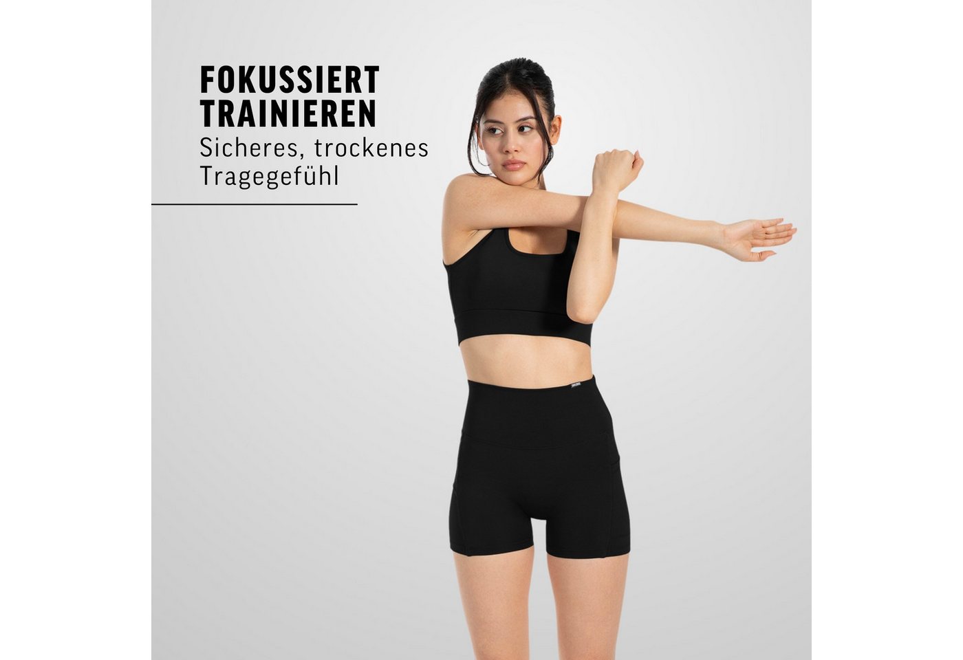 Smilodox Sport-BH SoftFeel Debby, High Support Bra, atmungsaktiv & schnelltrocknend Breites Unterbrustband, elastisch feuchtigkeitsableitend, Yoga Pilates – Bild 3 von 5