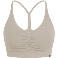 SMILODOX Sport BH Solid Scrunch, Größe XS in Beige