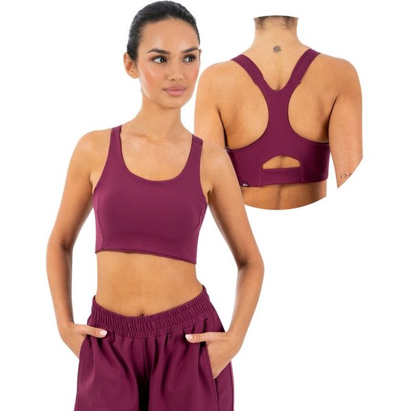 Smilodox Sport-BH Sylva, Top Damen, Bustier, figurbetont mit Cut-Out Rückendetail Shaped Fit, breite Träger, Rundhalsausschnitt, Gym & Training