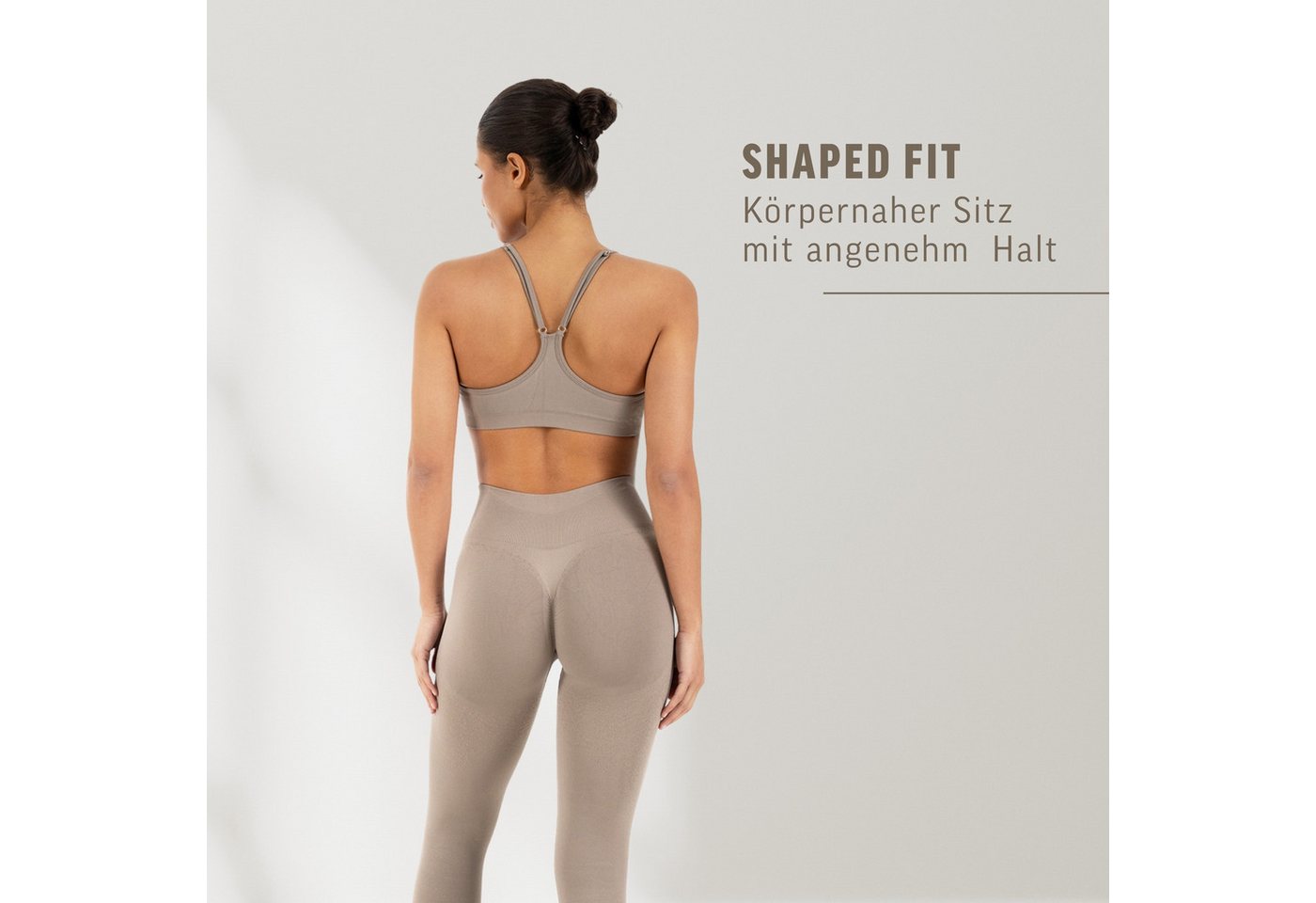 Smilodox Sport-BH Timea, Bustier Damen, Shaped Fit, Fitness Bra, Gym & Freizeit Racerback, Rippbund, elastisch, weiches Material, Stretch – Bild 3 von 5