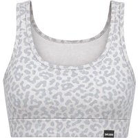 Smilodox Sport-BH Velvara, Leo-Muster BH, Gymtop mit Stretch, für Fitness & Yoga Medium Support, breite Träger, elastisches Unterbrustband