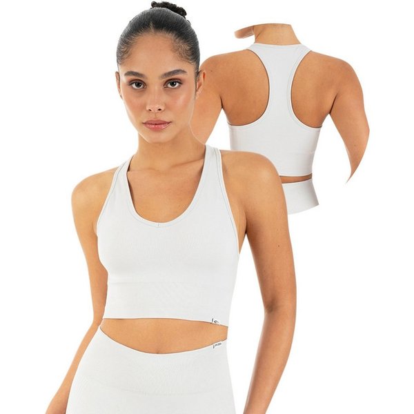 Smilodox Sport-BH Vonda, Sport Top Damen, Gym-BH für Workouts,Training & Yoga V-Ausschnitt, Seamless, Shaped Fit, Support-Bund, elastisch