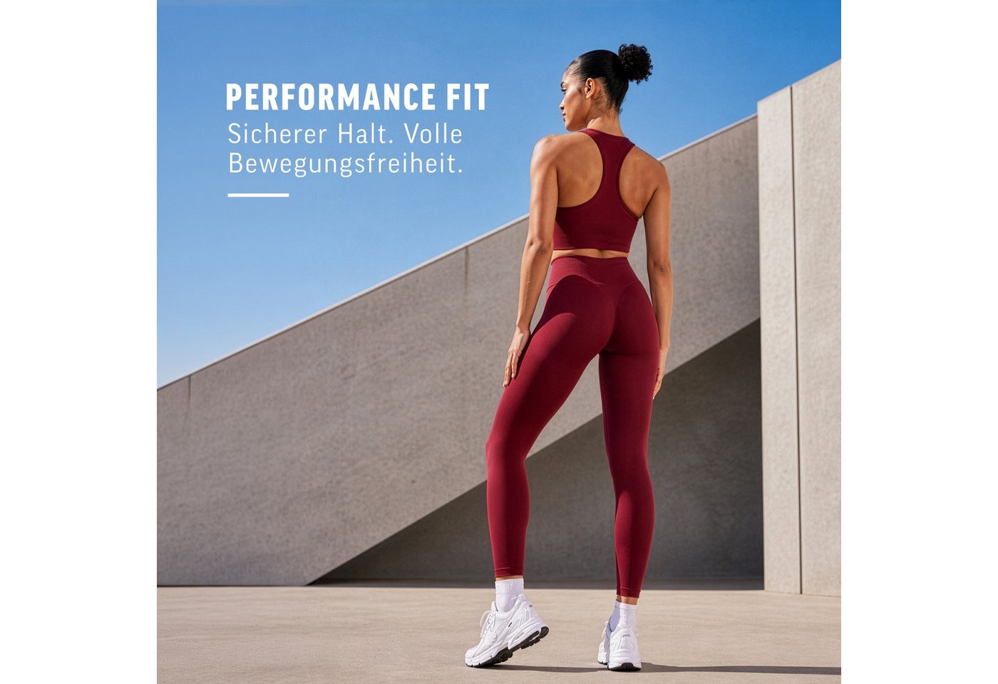 Smilodox Sport-BH Vonda, Sport Top Damen, Gym-BH für Workouts,Training & Yoga V-Ausschnitt, Seamless, Shaped Fit, Support-Bund, elastisch – Bild 3 von 5