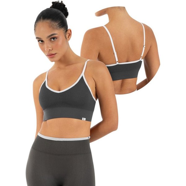 Smilodox Sport-BH Yari, Fitness- BH Damen, Shaped Fit, Bra mit Rippstruktur, Gym Rippstruktur, verstellbare Träger, Shaped Fit, weiches Material