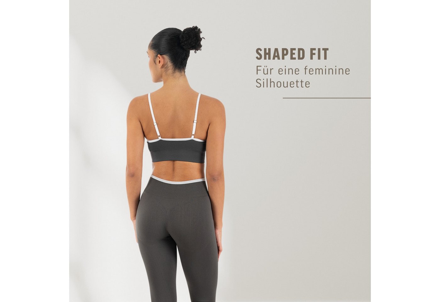 Smilodox Sport-BH Yari, Fitness- BH Damen, Shaped Fit, Bra mit Rippstruktur, Gym Rippstruktur, verstellbare Träger, Shaped Fit, weiches Material – Bild 3 von 5