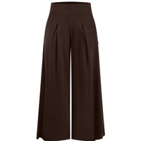 Smilodox Stoffhose Vanea, Elegante Freizeithose, Loose Fit, Wide Leg, Casual & Business Slip-On Business Pants, elastisch, Zierfalten, Bewegungsfreiheit