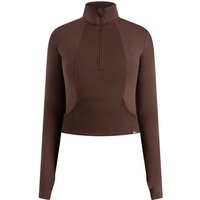 SMILODOX Sweater Half Zip Naveya, Größe XS in Braun