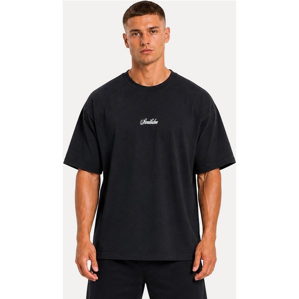 Smilodox T-Shirt Calvento, Oversize Shirt aus Baumwolle, Basic, für Streetwear & Gym Baggy, Loose Fit, Rundhals, weite Ärmel