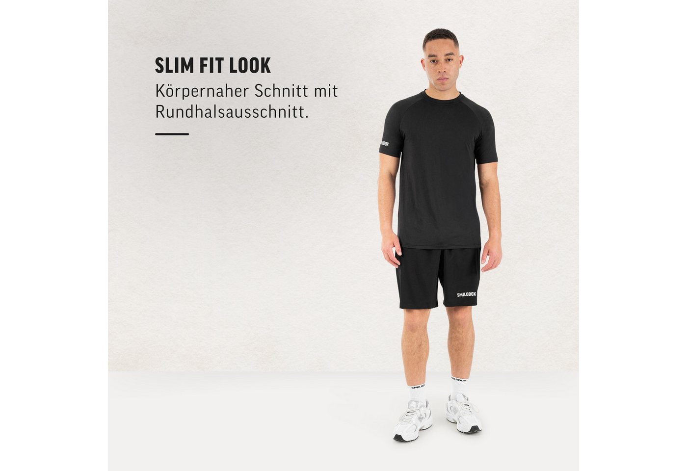 Smilodox T-Shirt Davren Herren, Slim Fit, Fitnessshirt, Raglan, Training, Sport Raglan, atmungsaktiv, Quick Dry, Stretch, Performance – Bild 3 von 5