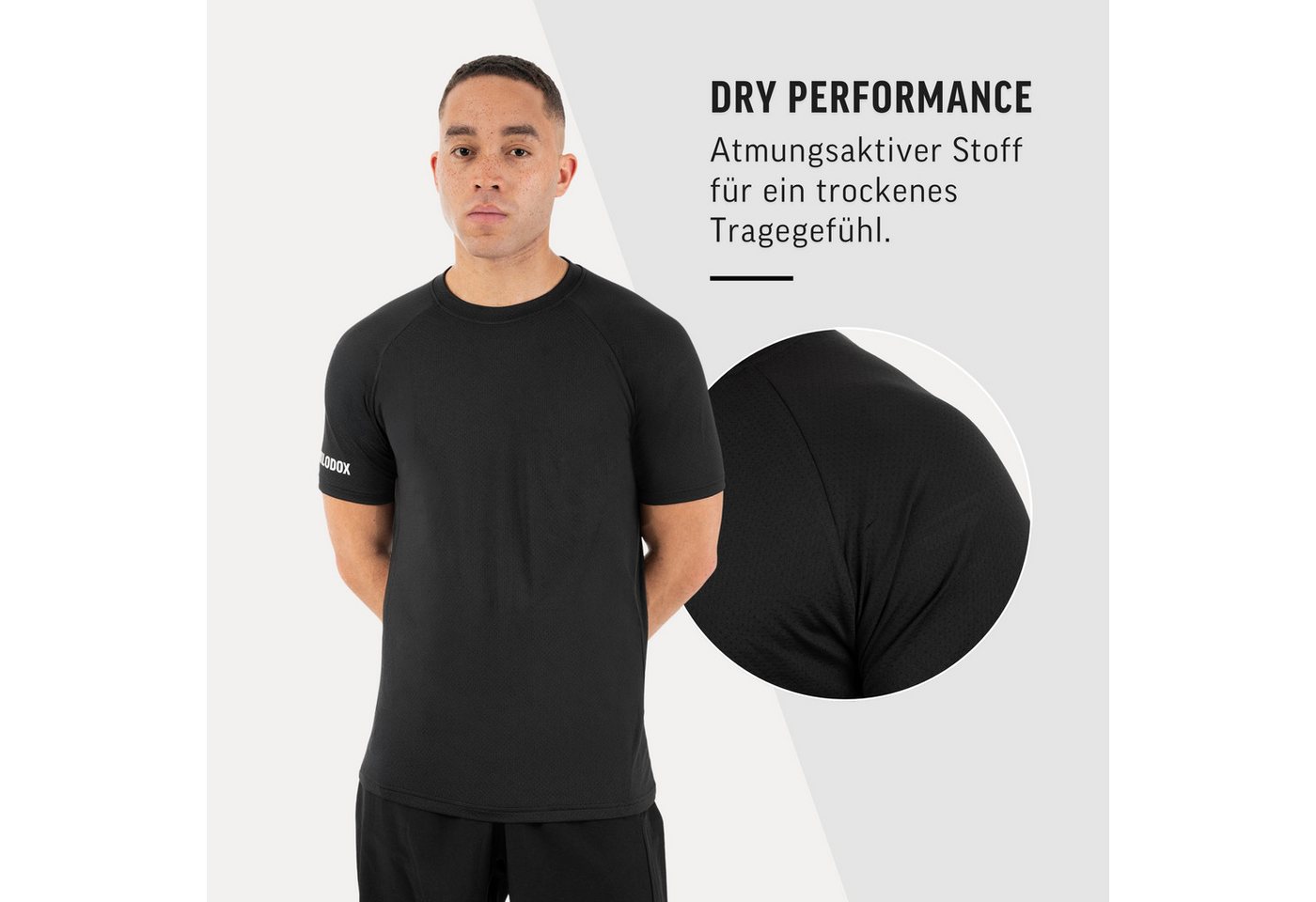 Smilodox T-Shirt Davren Herren, Slim Fit, Fitnessshirt, Raglan, Training, Sport Raglan, atmungsaktiv, Quick Dry, Stretch, Performance – Bild 4 von 5