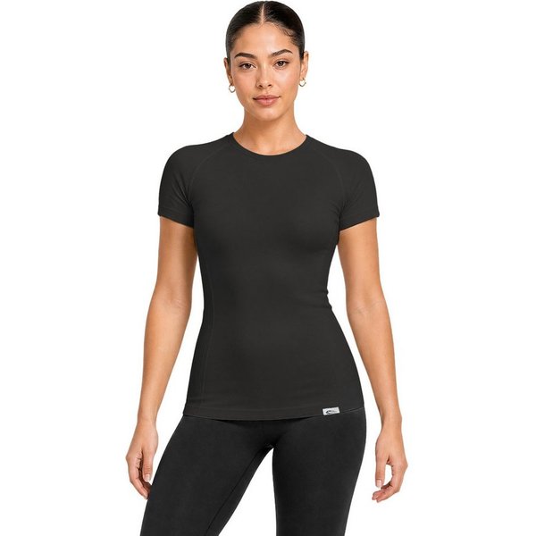 Smilodox T-Shirt Lyana, Damen Shirt, Shaped Fit, Rundhals, für Gym & Freizeit Stretch, weiches Material, Basic, Laufshirt
