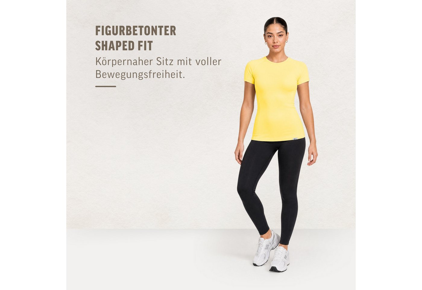 Smilodox T-Shirt Lyana, Damen Shirt, Shaped Fit, Rundhals, für Gym & Freizeit Stretch, weiches Material, Basic, Laufshirt – Bild 3 von 5