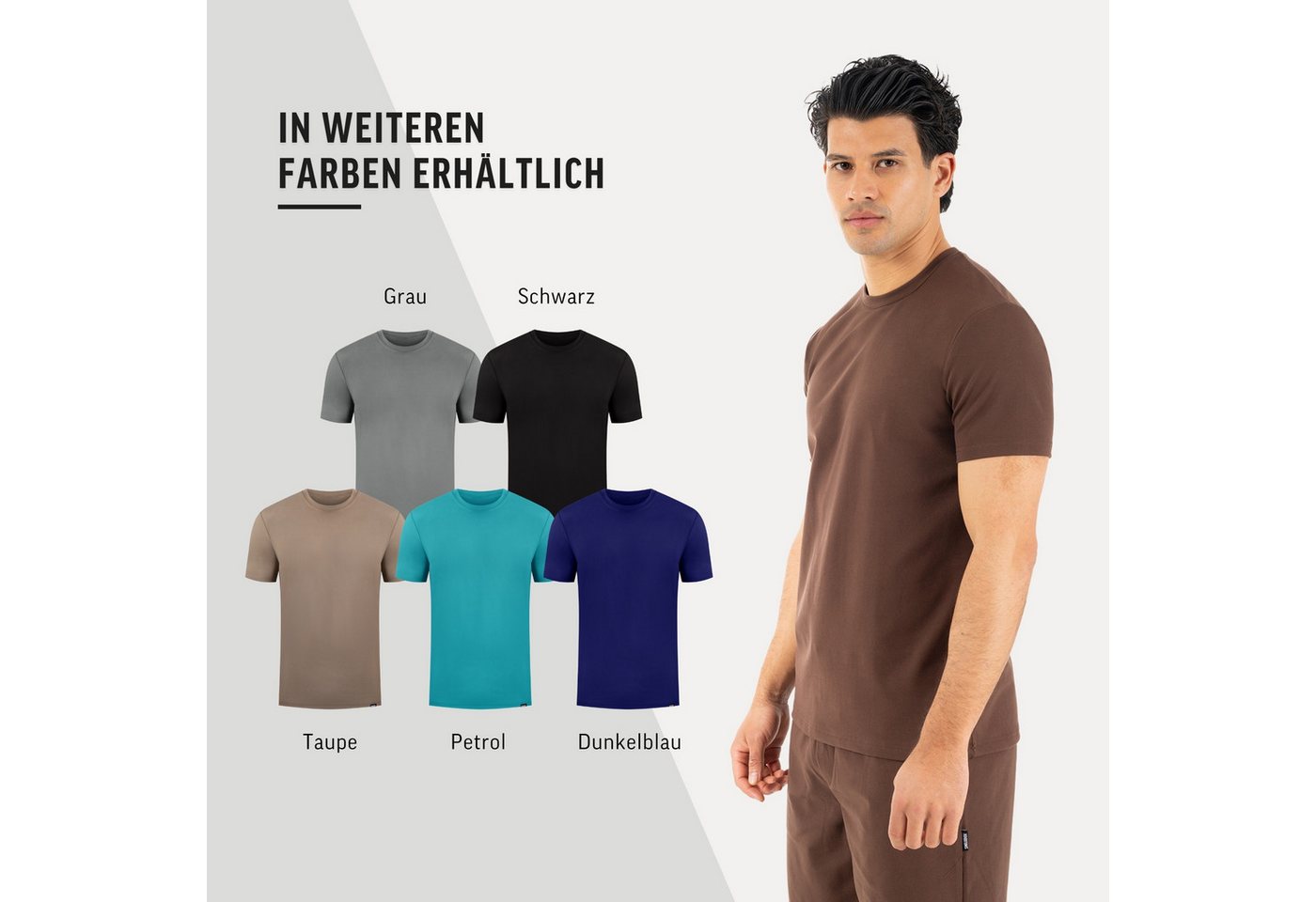 Smilodox T-Shirt Micah, Atmungsaktives Shirt mit 3D Rubber Print, Kurzarm Shirt Weiches Material Hohe Bewegungsfreiheit Sport Freizeit Gym – Bild 4 von 5