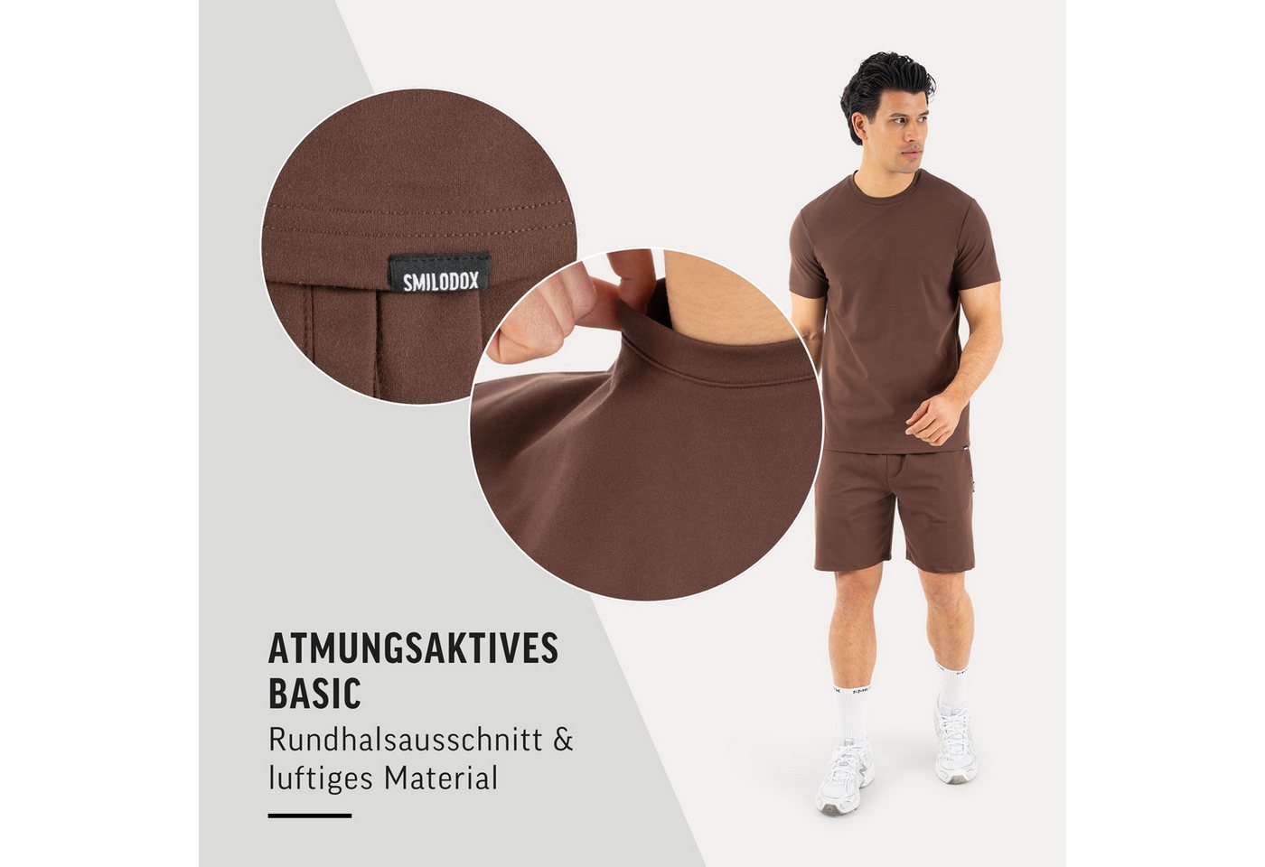 Smilodox T-Shirt Micah, Atmungsaktives Shirt mit 3D Rubber Print, Kurzarm Shirt Weiches Material Hohe Bewegungsfreiheit Sport Freizeit Gym – Bild 5 von 5